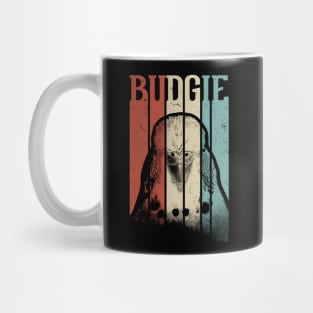 80s Retro Vintage Rainbow Budgie Budgerigar Mug